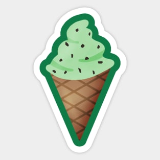 Mint Chocolate Chip Ice Cream Sticker